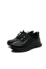 Imagine Pantofi sport damă negri, din piele naturală cu inserții textile FNX1133