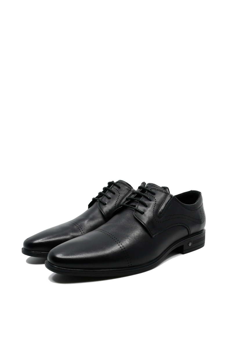 Imagine Pantofi negri eleganți din piele naturală FNX7065-844