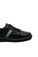 Imagine Pantofi sport din piele naturală, negri, în stil clasic FNX805