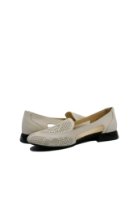 Imagine Balerini perforați, ușori, culoare bej, din piele naturală GOR200