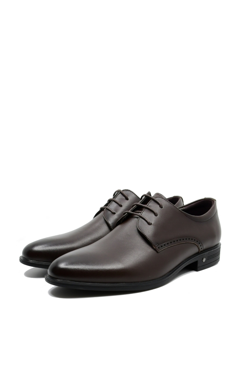 Imagine Pantofi eleganți maro cafea din piele naturală FNXF066-020