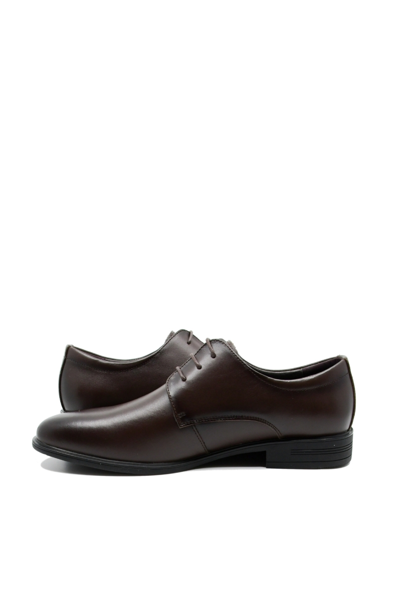 Imagine Pantofi eleganți maro cafea din piele naturală FNXF066-020