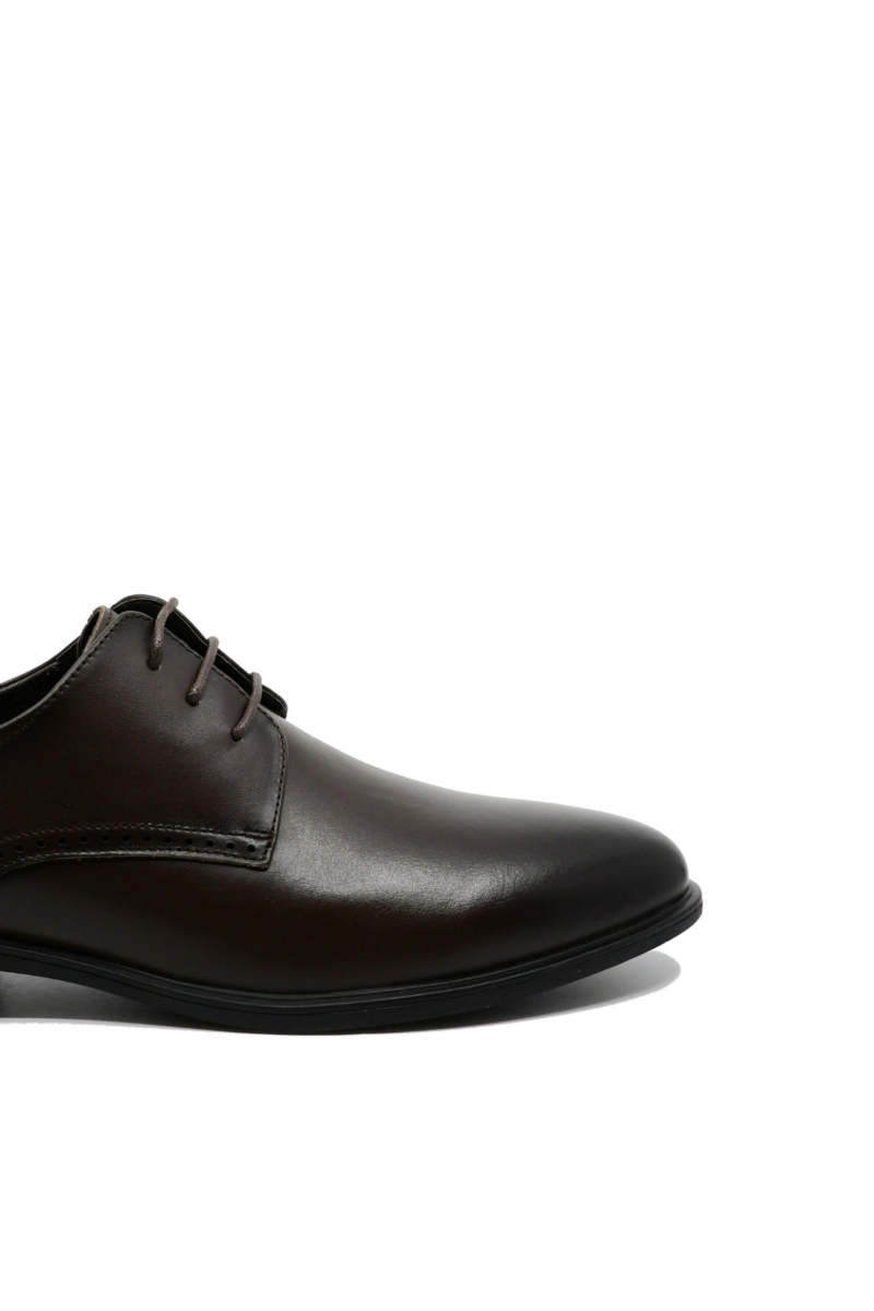Imagine Pantofi eleganți maro cafea din piele naturală FNXF066-020