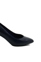 Imagine Pantofi bleumarin din piele naturală, cu toc bloc și vârf ascuțit GOR24170