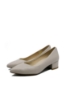 Imagine Pantofi gri din piele naturală, cu vârf ascuțit GOR25172