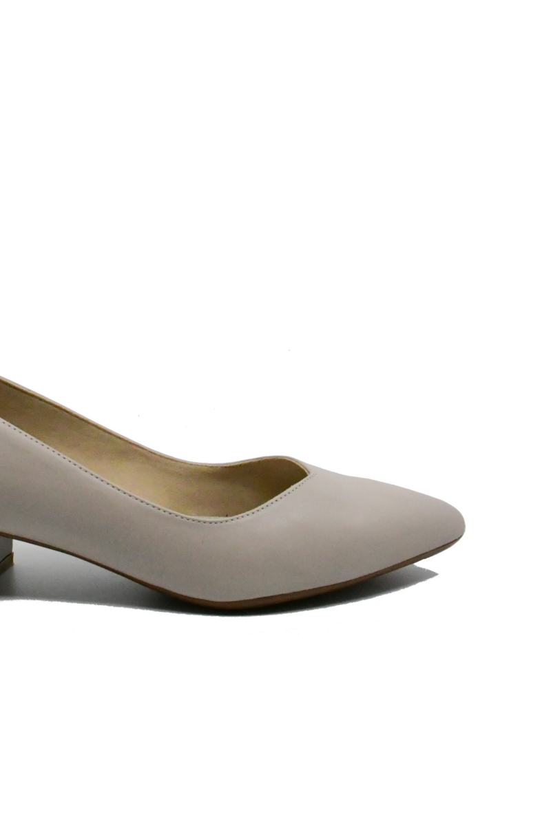 Imagine Pantofi gri din piele naturală, cu vârf ascuțit GOR25172