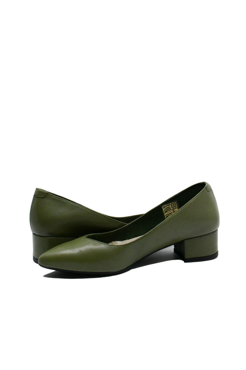 Imagine Pantofi kaki din piele naturală, cu vârf ascuțit GOR25172