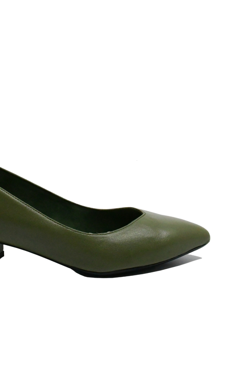 Imagine Pantofi kaki din piele naturală, cu vârf ascuțit GOR25172