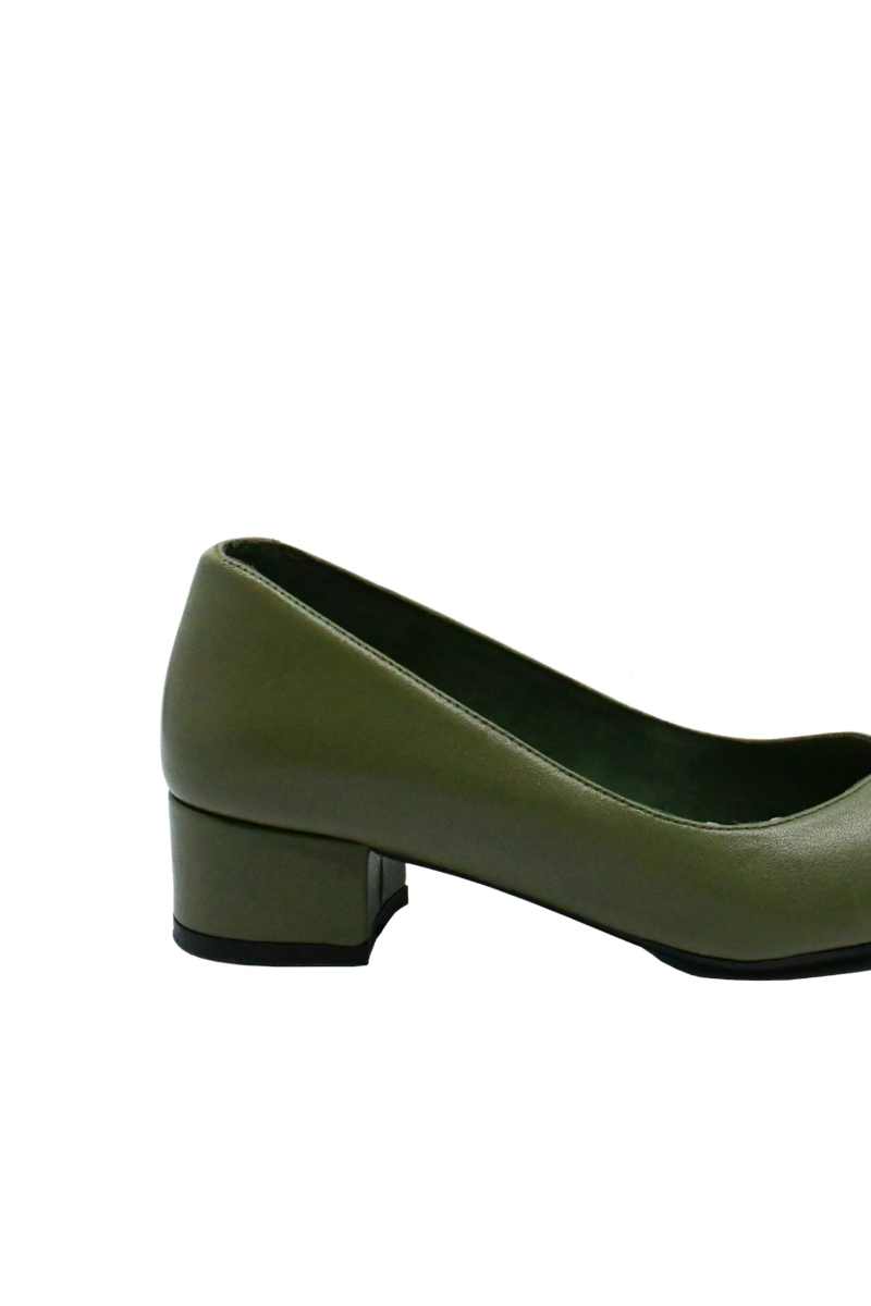 Imagine Pantofi kaki din piele naturală, cu vârf ascuțit GOR25172