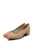 Imagine Pantofi roz din piele naturală, cu vârf ascuțit GOR25172