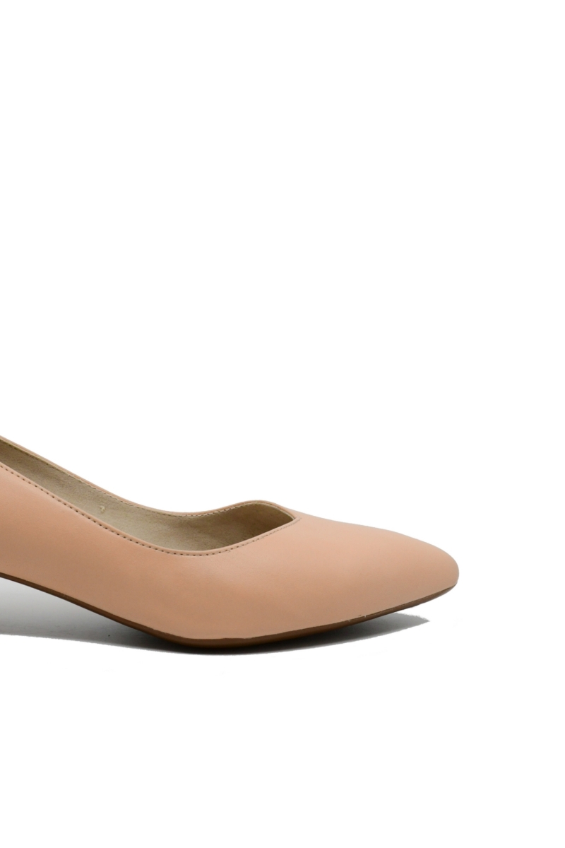 Imagine Pantofi roz din piele naturală, cu vârf ascuțit GOR25172