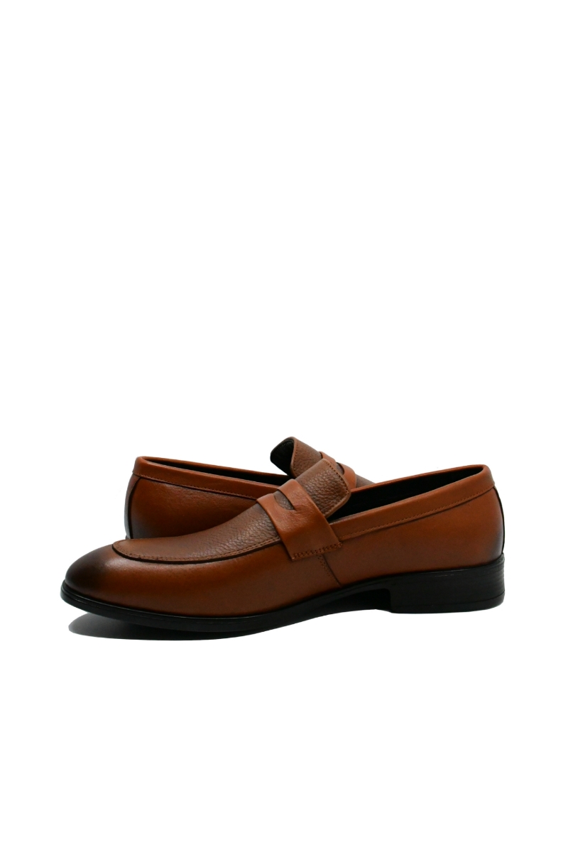 Imagine Loaferi slip-on maro din piele naturală MIR392