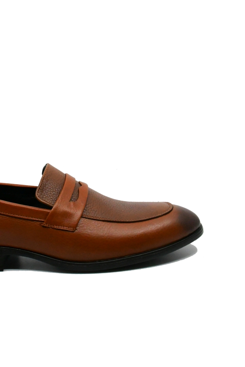Imagine Loaferi slip-on maro din piele naturală MIR392