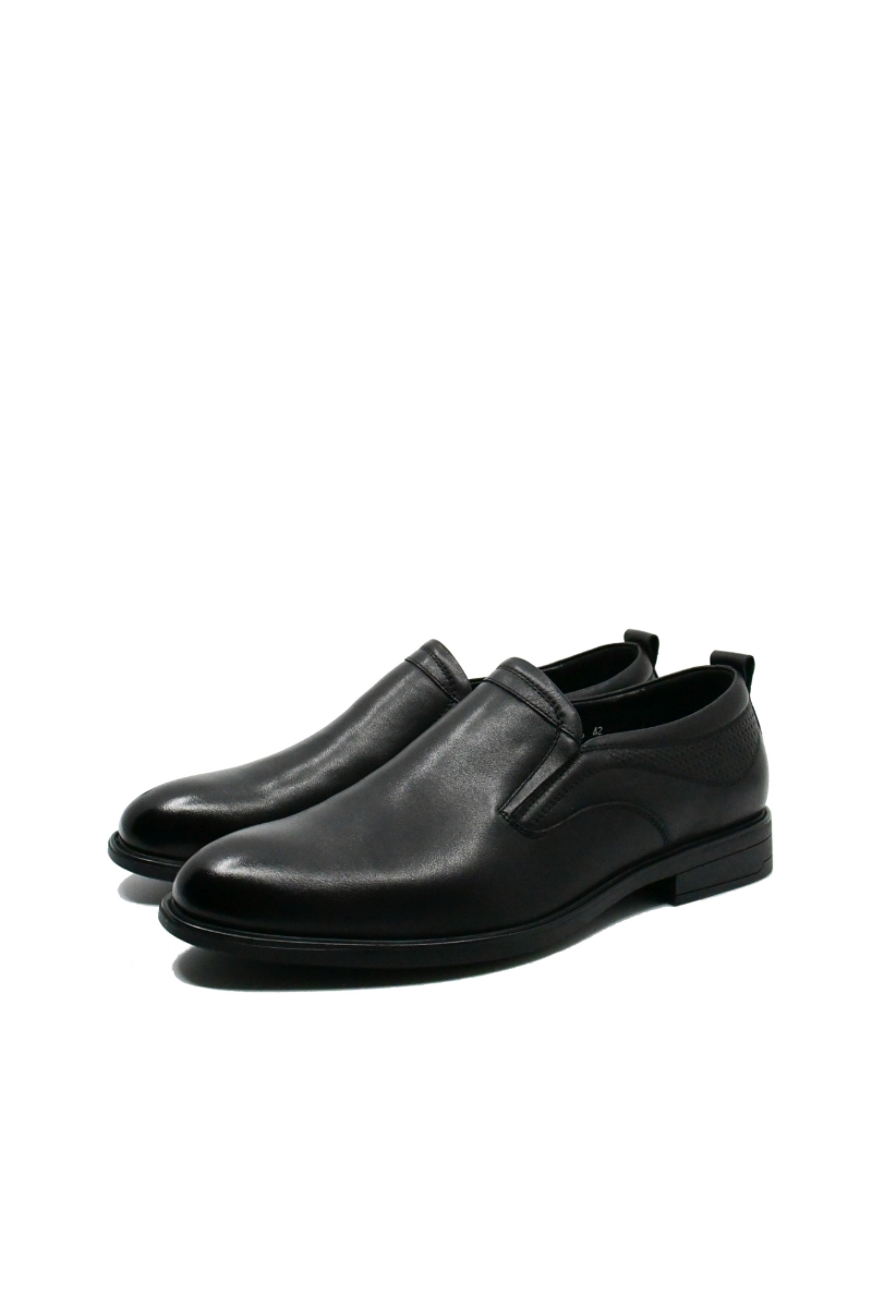 Imagine Pantofi bărbați fără șiret, negri, din piele naturală FNX999566