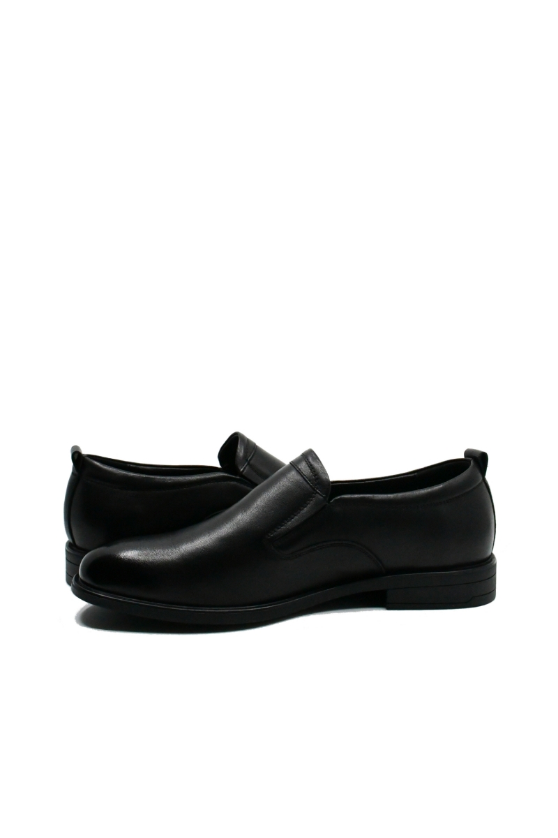Imagine Pantofi bărbați fără șiret, negri, din piele naturală FNX999566