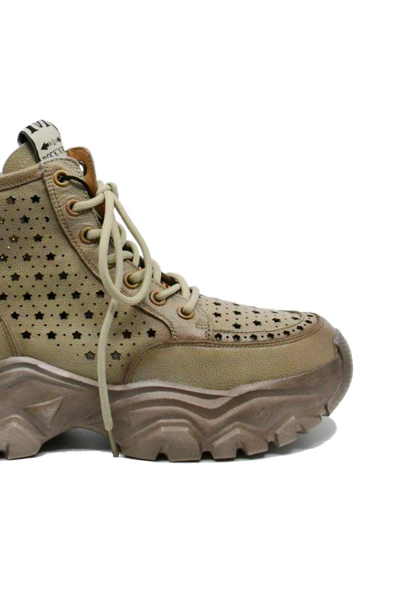 Imagine Ghete sport damă, apricot, din piele naturală FNX90322