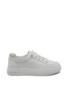 Imagine Pantofi sport damă din piele naturală, albi cu detalii apricot FNX229980