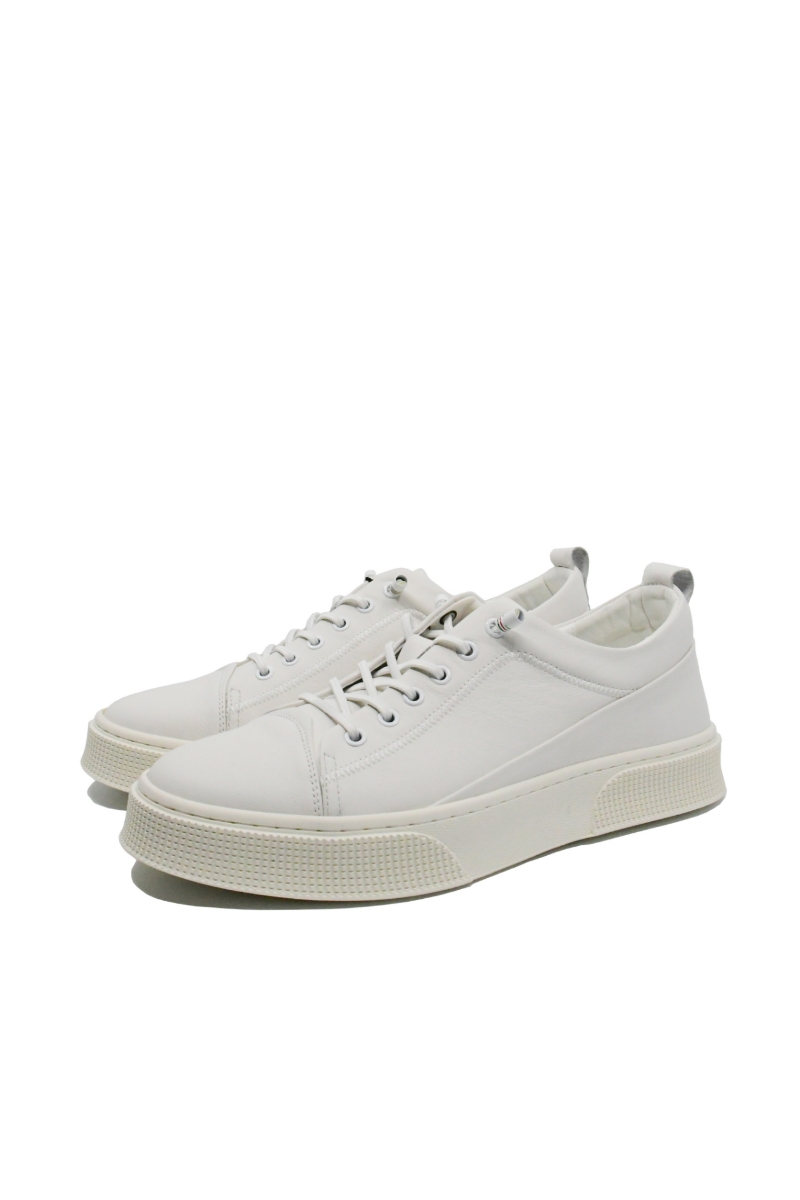 Imagine Pantofi sport plain white, din piele naturală FNXY130