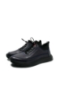 Imagine Pantofi sport bleumarin din piele naturală, cu inserție stretch FNX1088