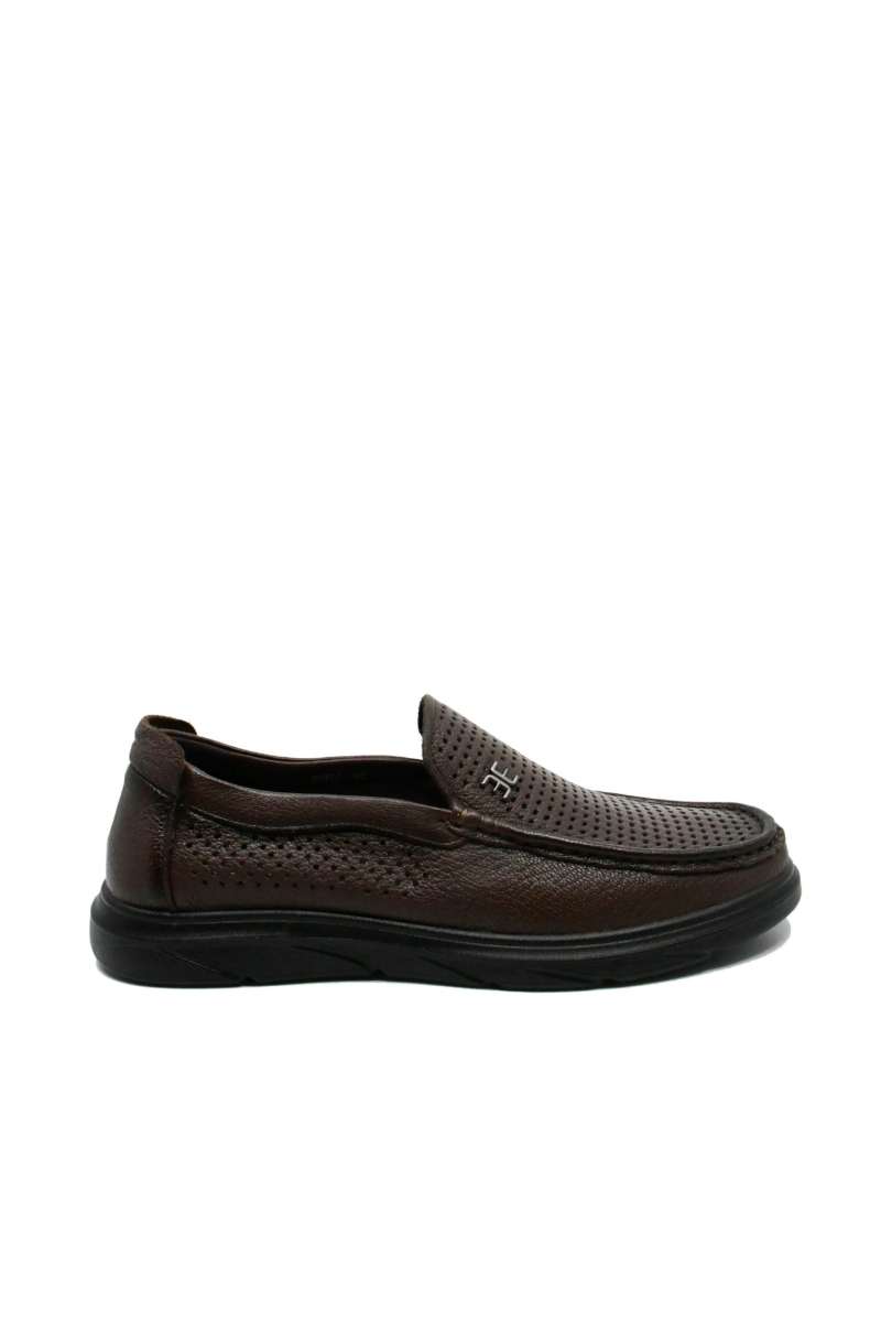 Imagine Mocasini maro cafea, din piele naturală moale FNX93701