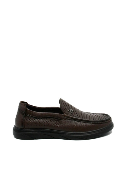 Imagine Mocasini maro cafea, din piele naturală moale FNX93701