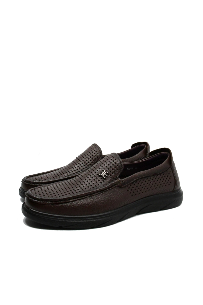 Imagine Mocasini maro cafea, din piele naturală moale FNX93701