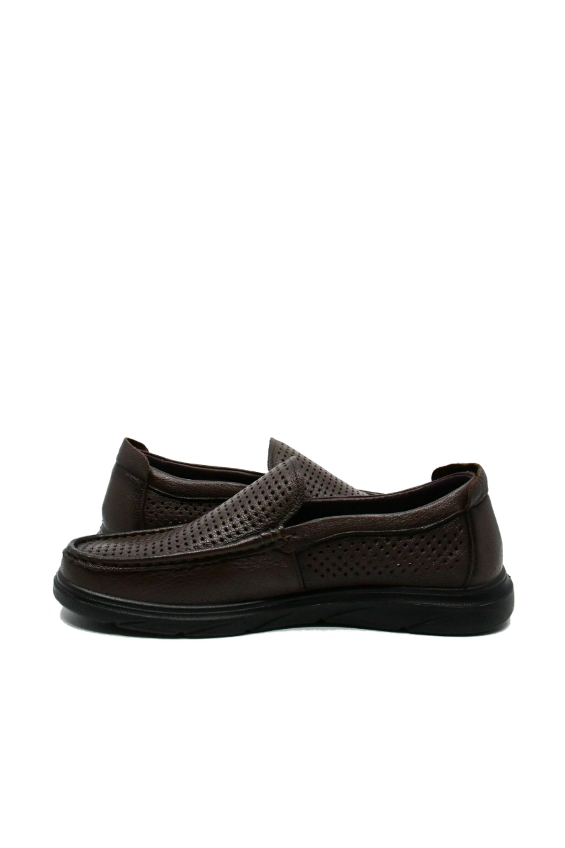 Imagine Mocasini maro cafea, din piele naturală moale FNX93701