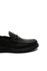 Imagine Mocasini negri din piele naturală moale, cu lanț decorativ FNX93793