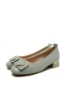 Imagine Balerini cu medalion, vernil, din piele naturală FNX66811