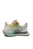 Imagine Sneakers damă ABCD, albi, din material textil și piele