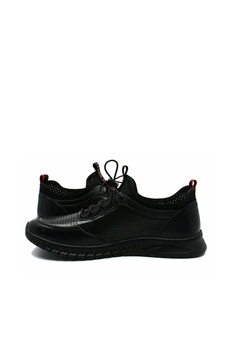 Imagine Pantofi sport negri, din piele naturală cu perforații OTR620010