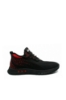 Imagine Sneakers din material textil, negri cu detalii roșii OTR27090