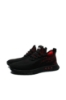 Imagine Sneakers din material textil, negri cu detalii roșii OTR27090