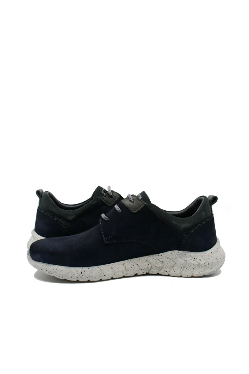 Imagine Pantofi casual navy, din piele întoarsă OTR411