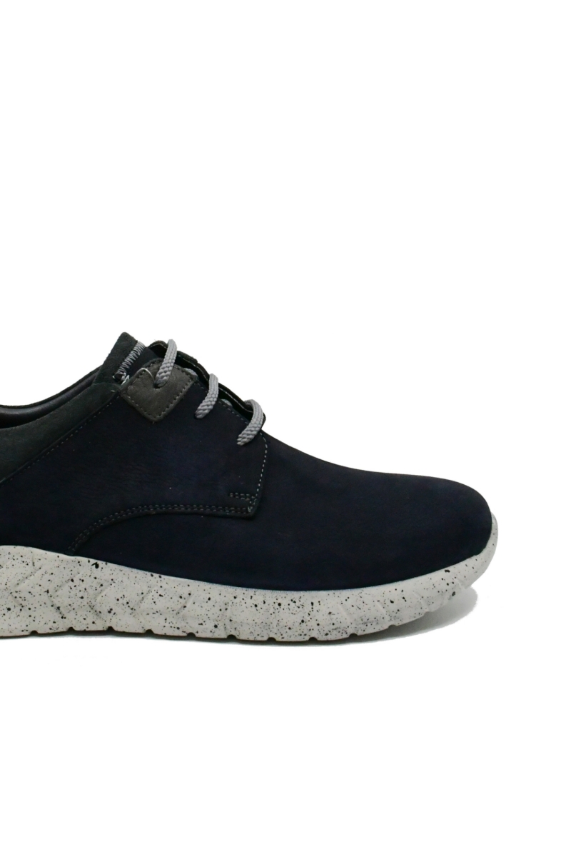 Imagine Pantofi casual navy, din piele întoarsă OTR411
