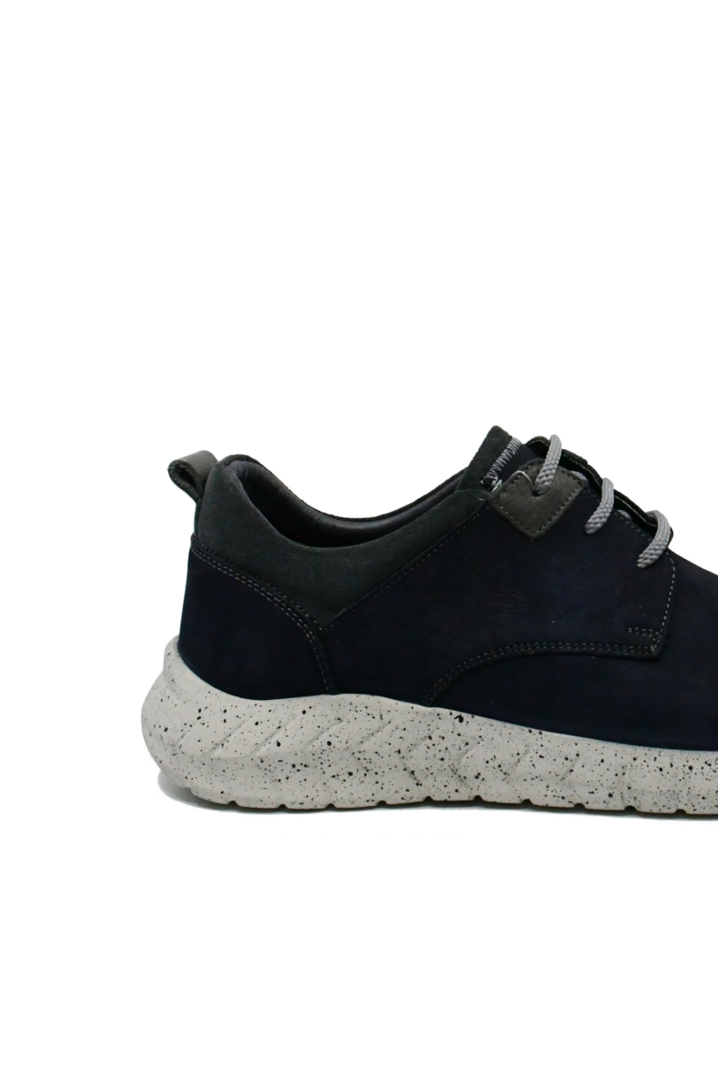 Imagine Pantofi casual navy, din piele întoarsă OTR411