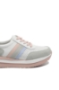 Imagine Pantofi sport din piele naturală, albi cu detalii pastel FLGF03