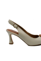 Imagine Pantofi decupați cu toc kitten, apricot, din piele naturală FLG2S01