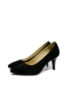 Imagine Pantofi stiletto negri, din piele întoarsă SORA17