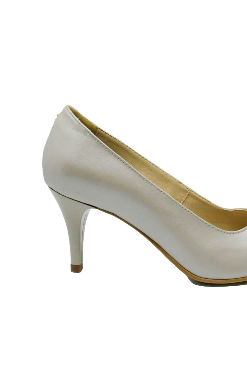 Imagine Pantofi stiletto bej sidefat, din piele naturală SORA17