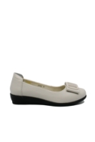 Imagine Balerini Formazione cu fundiță, crem, din piele naturală FNX2751902