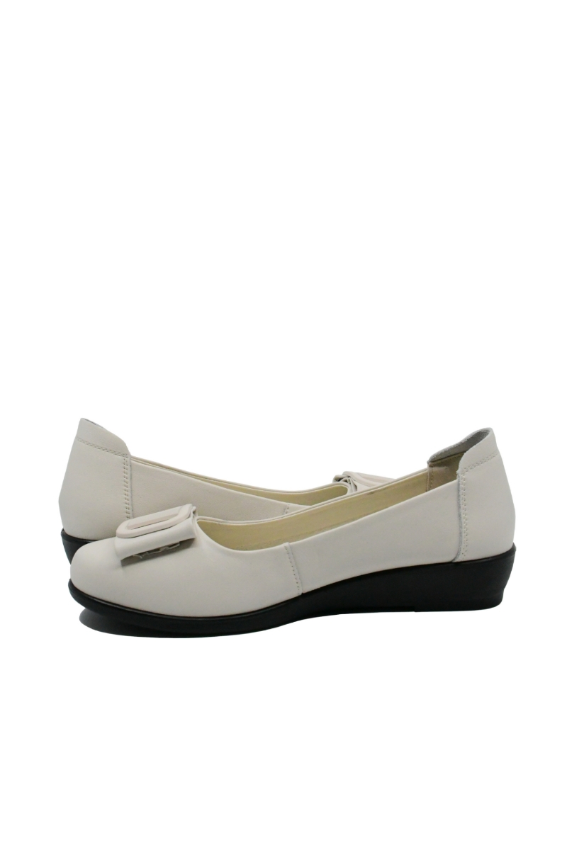 Imagine Balerini Formazione cu fundiță, crem, din piele naturală FNX2751902