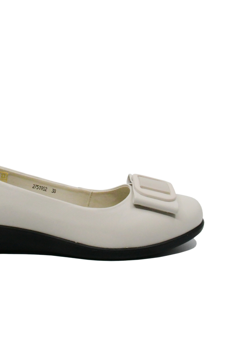 Imagine Balerini Formazione cu fundiță, crem, din piele naturală FNX2751902
