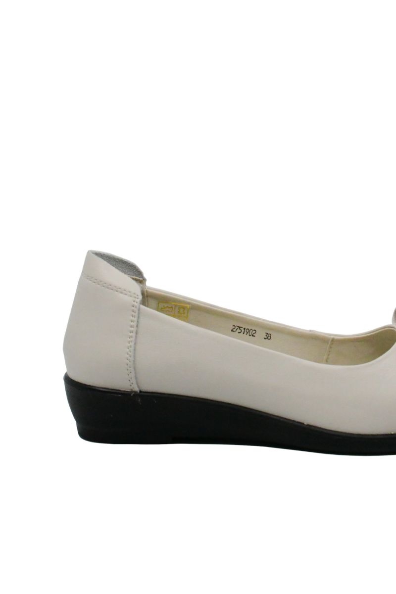 Imagine Balerini Formazione cu fundiță, crem, din piele naturală FNX2751902