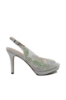 Imagine Sandale decupate argintii, decorate cu cristale MEN23629