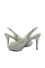 Imagine Sandale decupate argintii, decorate cu cristale MEN23629
