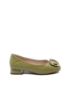 Imagine Pantofi olive din lac, cu cataramă aurie FNX1595