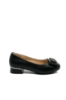 Imagine Pantofi negri din piele naturală, cu cataramă decorativă OTR20025