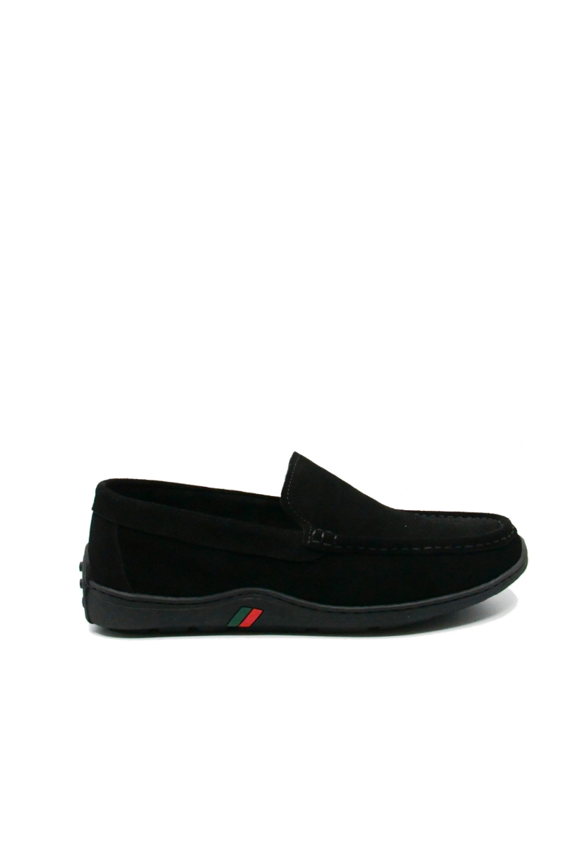 Imagine Mocasini negri, flexibili, din piele întoarsă OTR620008
