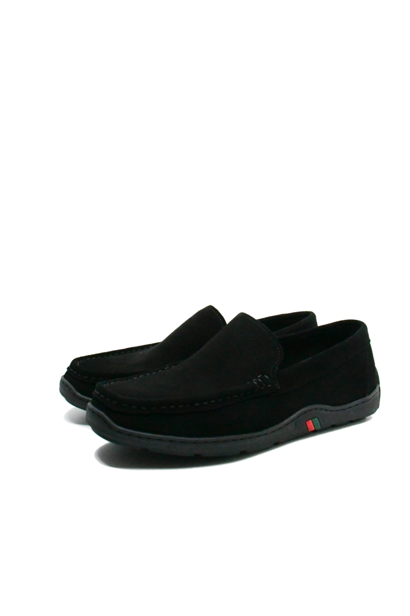 Imagine Mocasini negri, flexibili, din piele întoarsă OTR620008